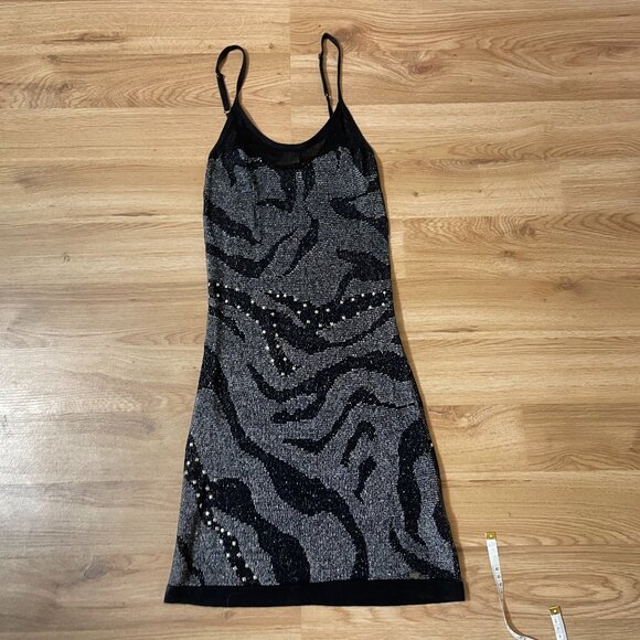 Dresses & Skirts - studded zebra print mini dress